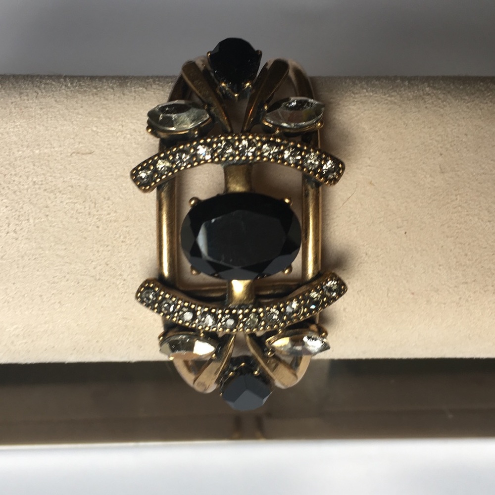 Gold and crystal JCrew Bangle